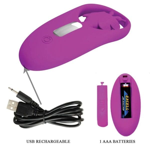 PRETTY LOVE - DANCING BUTTERFLY STIMULATOR FOR PANTIES WITH REMOTE CONTROL LILAC 3